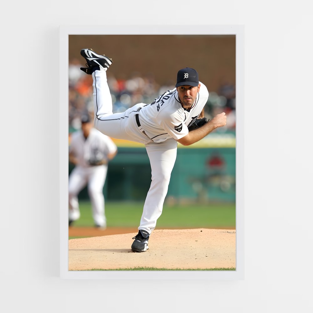 Poster Le Lancer de Verlander – affiche Baseball (vue 3)